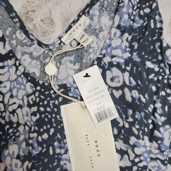 Soft Joie Davalinda Cool Gray Sleeveless Blouse New Size XXS - Picture 8 of 11